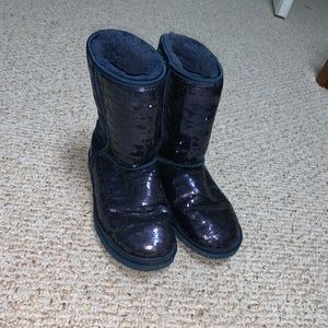 Navy Blue Sequin Uggs